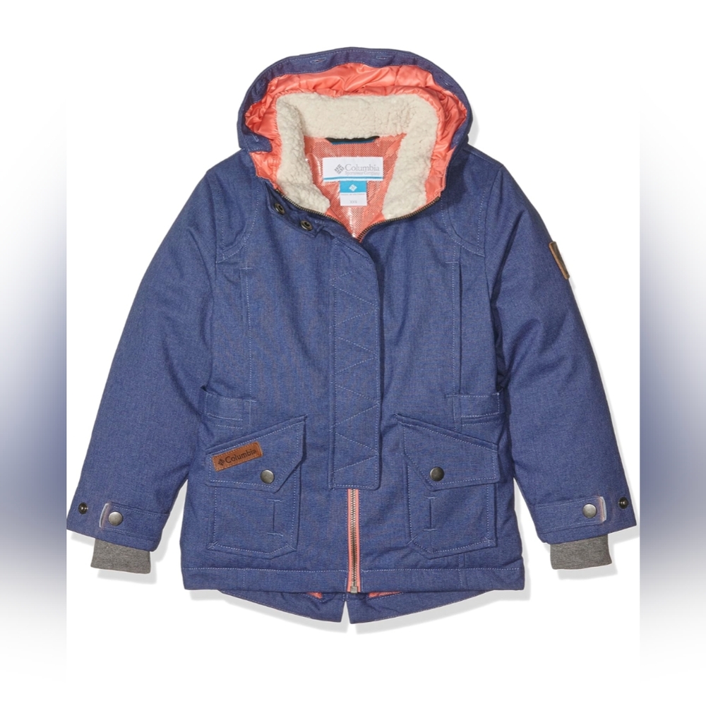 Columbia Boy's Barlow Pass Blue Down Insulated Synthetic Top Jacket XS